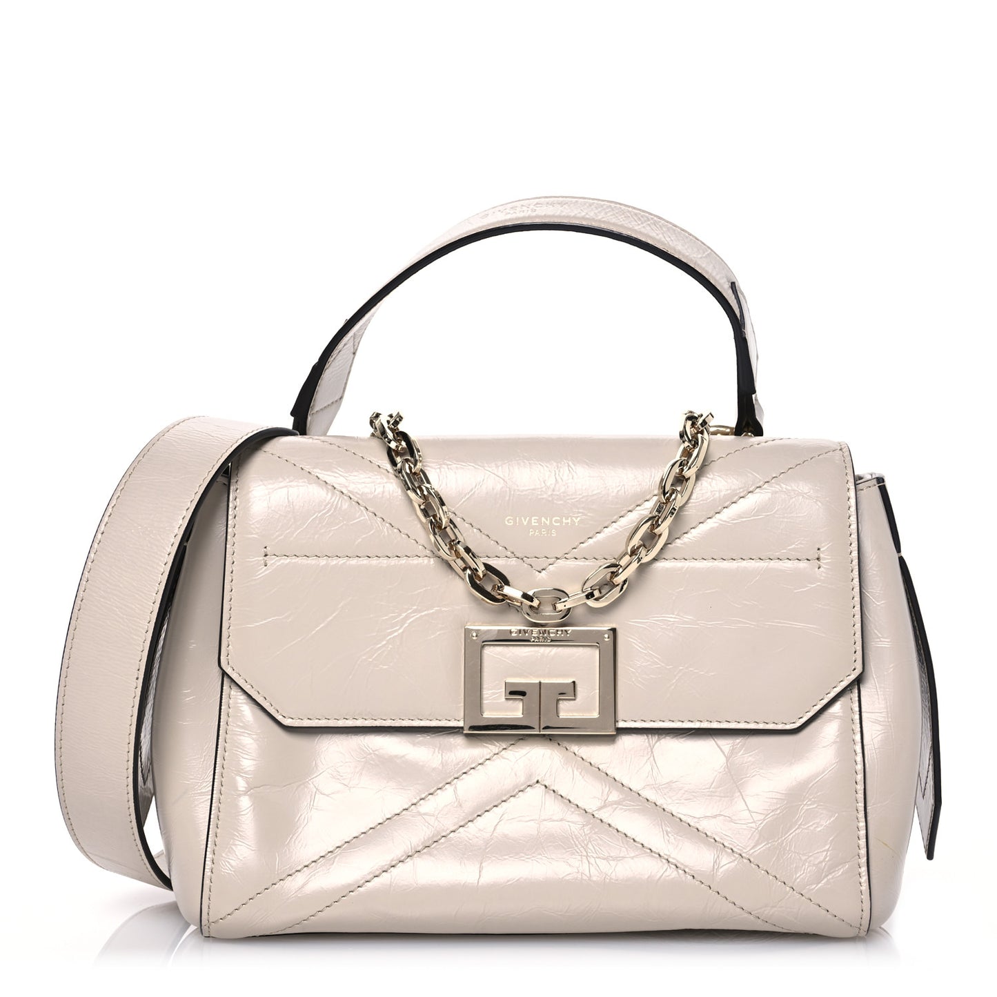 Creased Patent Calfskin Small ID Flap Dune