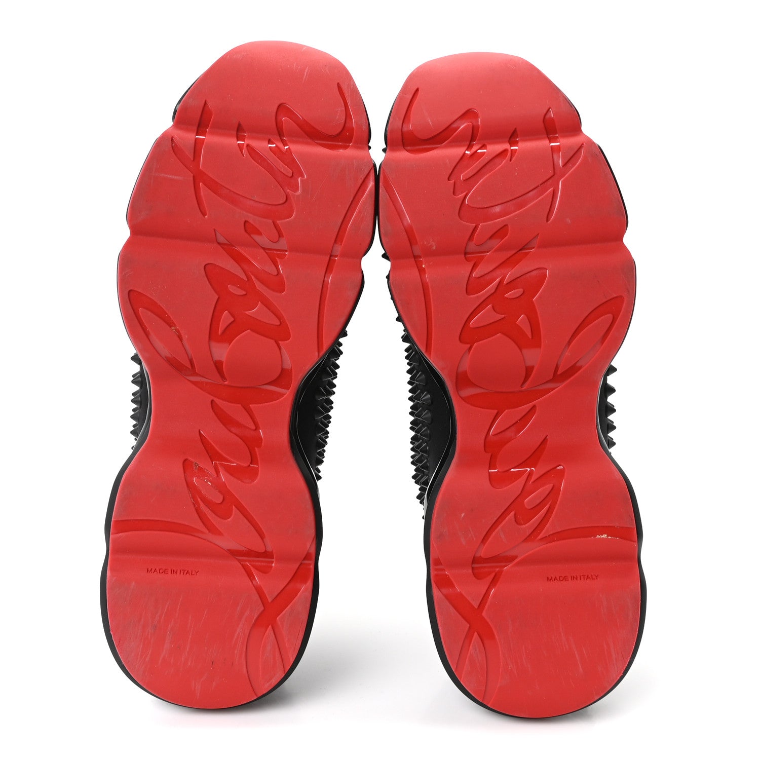 Christian Louboutin Neoprene Spike Sock Flat Sneakers 40.5 Black 6 of 9