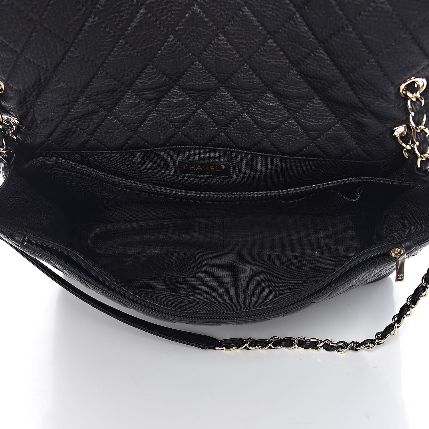 Chanel Calfskin Quilted XXL Travel Flap Bag Black 5 of 10
