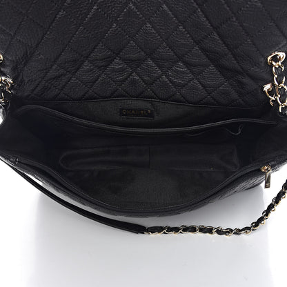 Chanel Calfskin Quilted XXL Travel Flap Bag Black 5 of 10