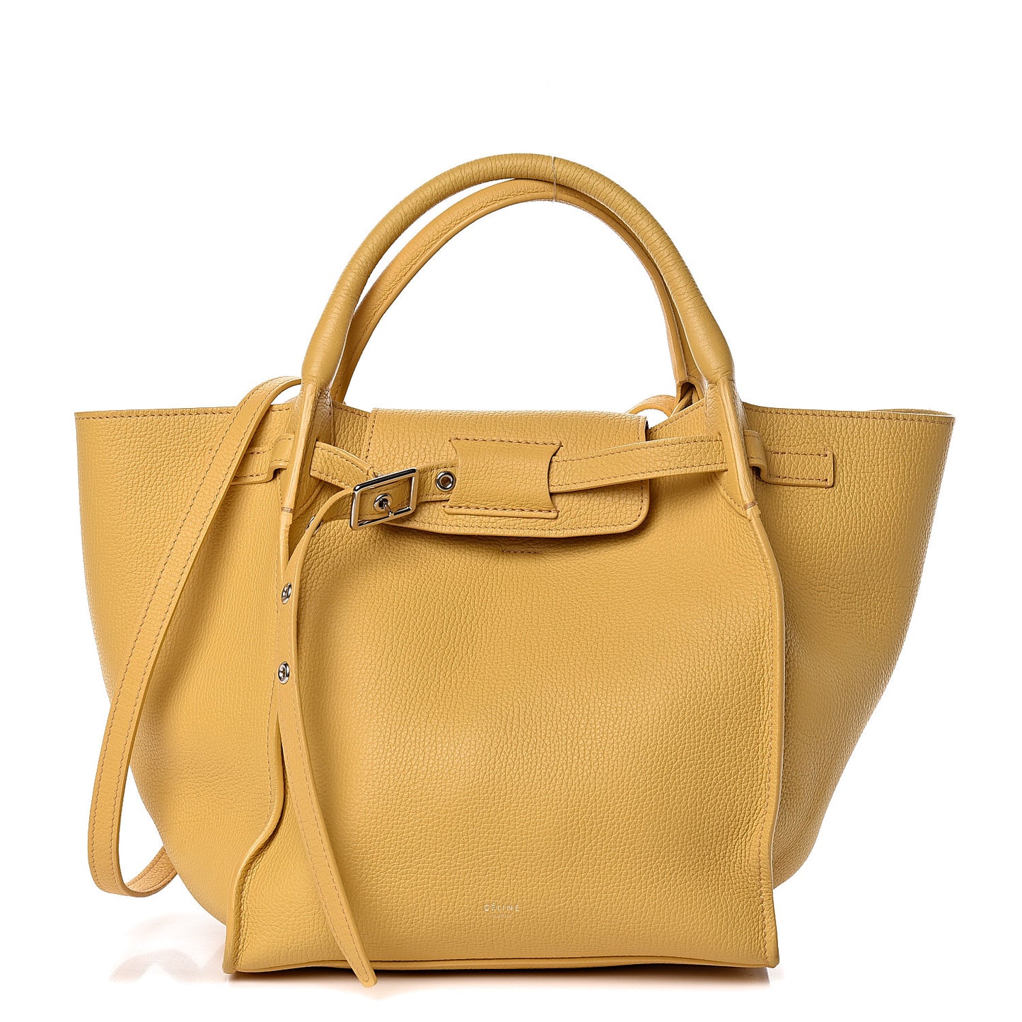 Supple Grained Calfskin Small Big Bag Sunflower