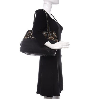 Jimmy Choo Grainy Calfskin Star Studded Tote Black 2 of 9
