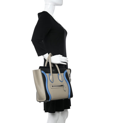Celine Shiny Smooth Calfskin Micro Tri-Color Luggage Quartz 2 of 17
