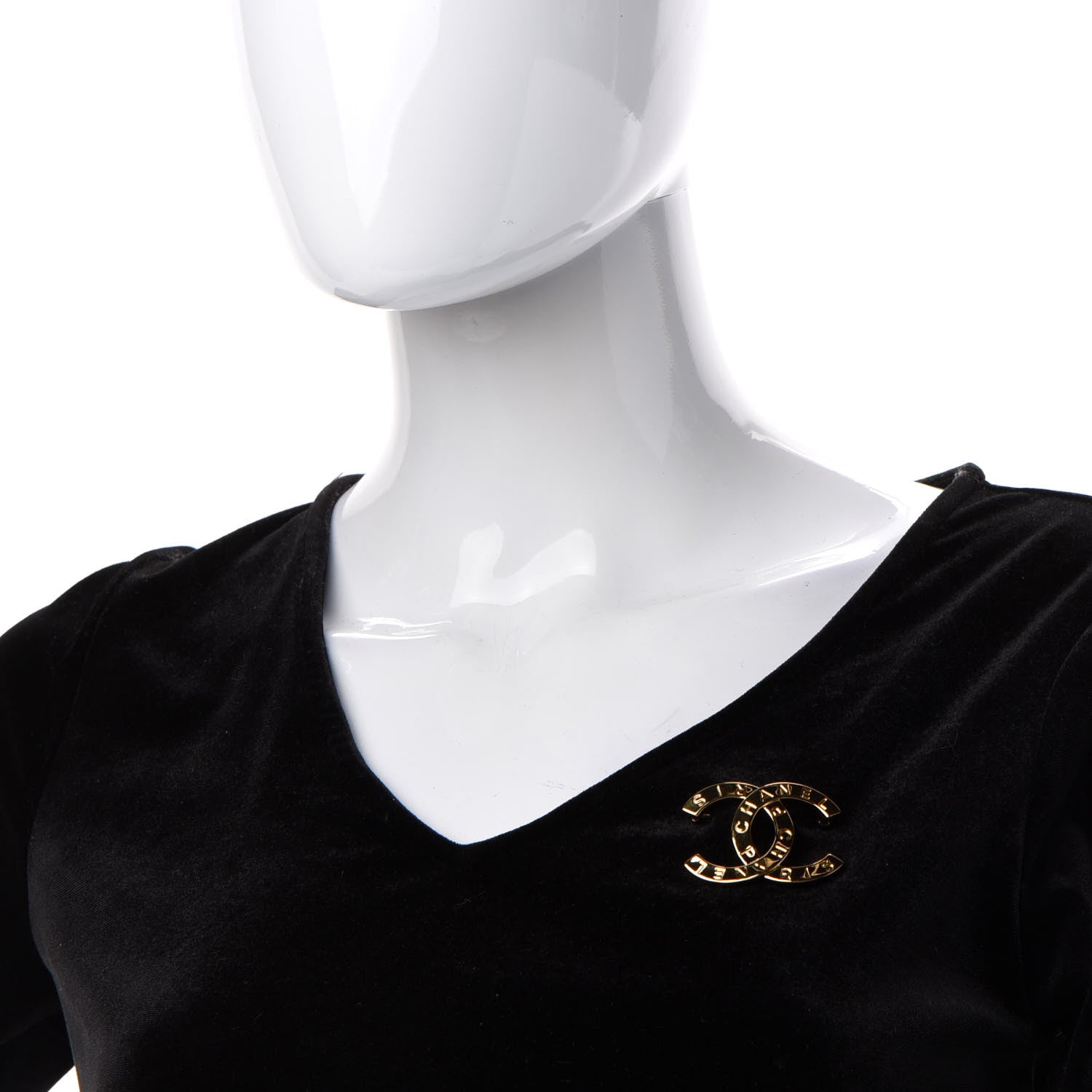 Chanel Metal Paris Button CC Large Brooch Gold 2 of 5