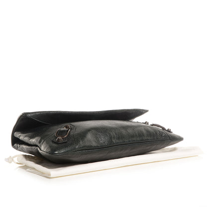 Balenciaga Agneau Classic Hardware Envelope Clutch Black 3 of 10
