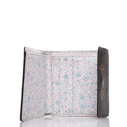 Louis Vuitton Monogram Fleuri Elise Wallet Rose 5 of 10
