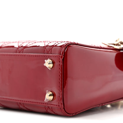 Christian Dior Patent Cannage Mini Lady Dior Red 10 of 10