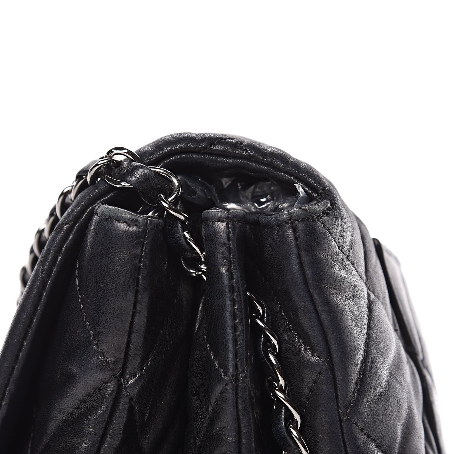 Chanel Lambskin Quilted 3 Accordion Flap Bag Black 12 of 13