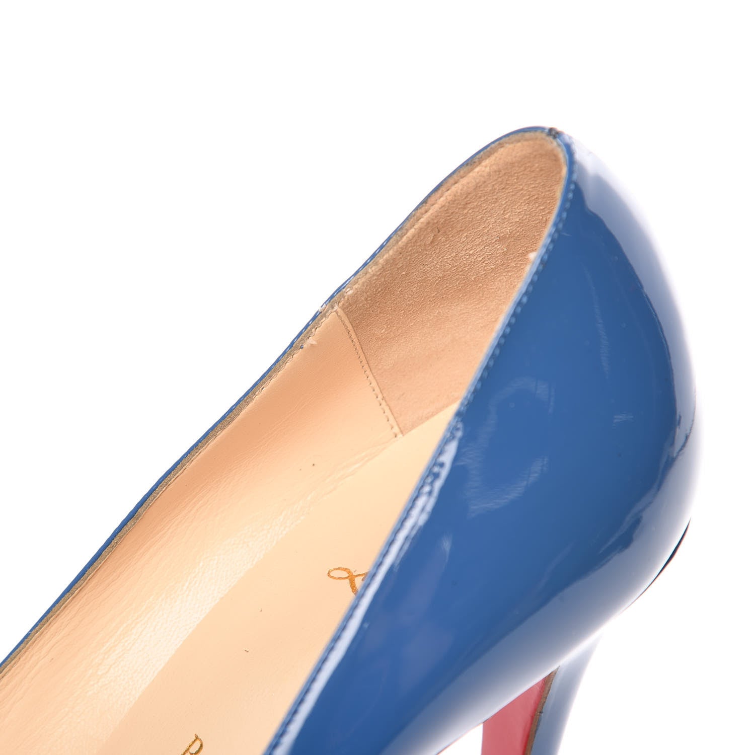 Christian Louboutin Patent New Declic 120 Pumps 41 Royal Blue 9 of 14