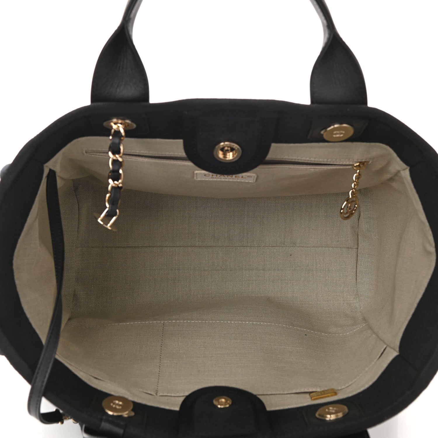 Chanel Mixed Fibers Small Deauville Tote Black 6 of 11