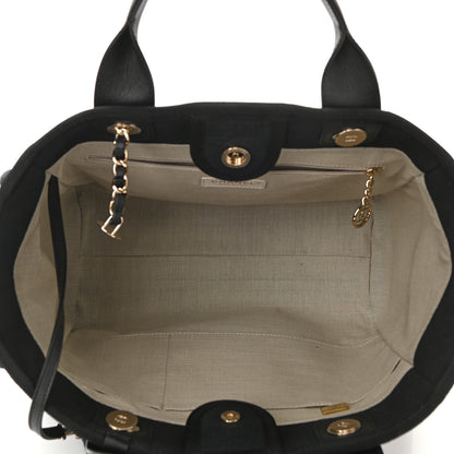 Chanel Mixed Fibers Small Deauville Tote Black 6 of 11