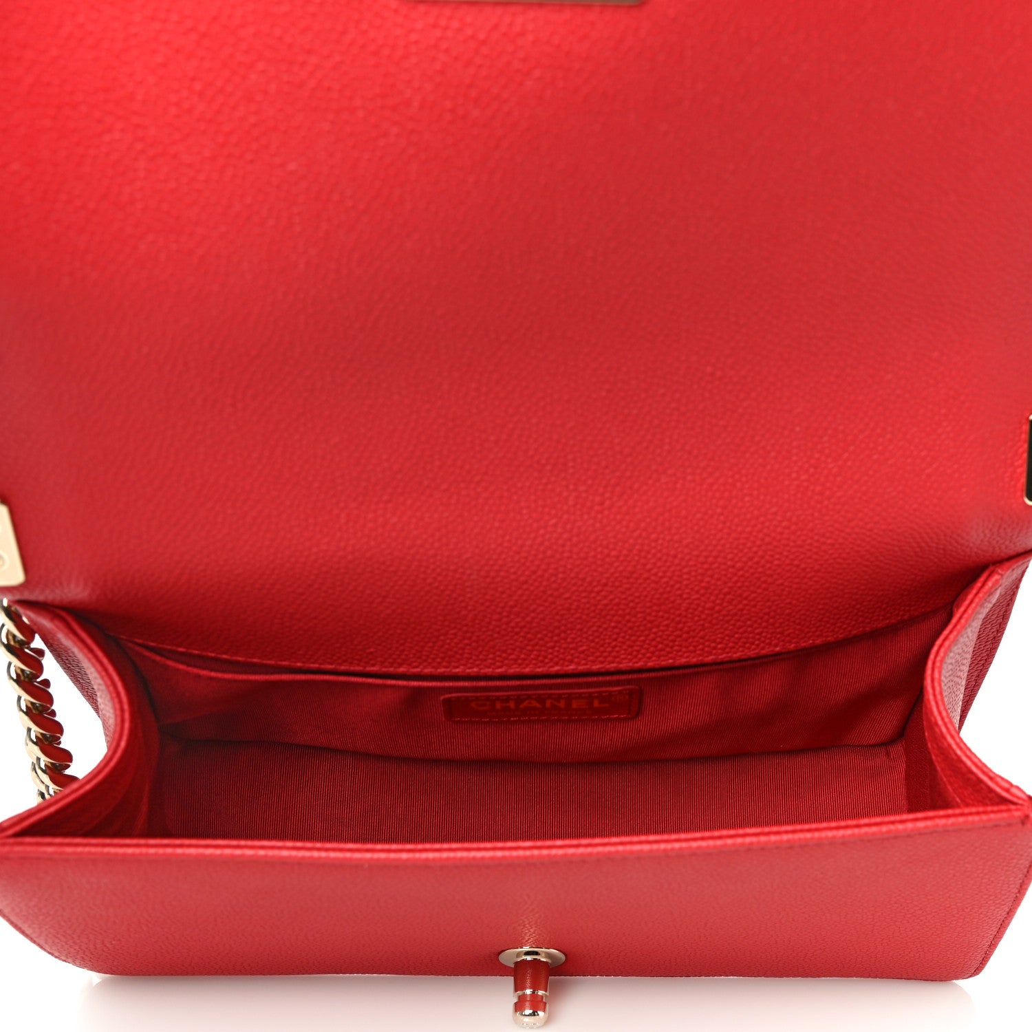 Chanel Caviar Quilted Medium Boy Flap Red 4 of 9