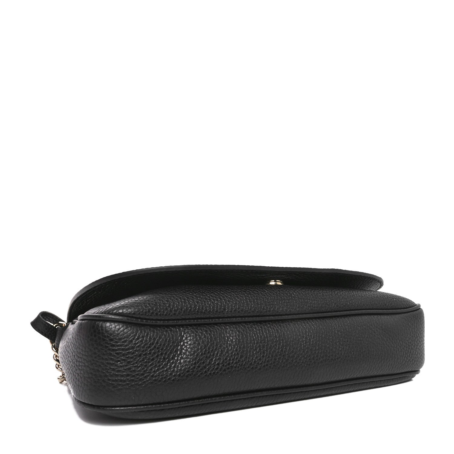 Gucci Pebbled Calfskin Medium Soho Flap Crossbody Black 4 of 10