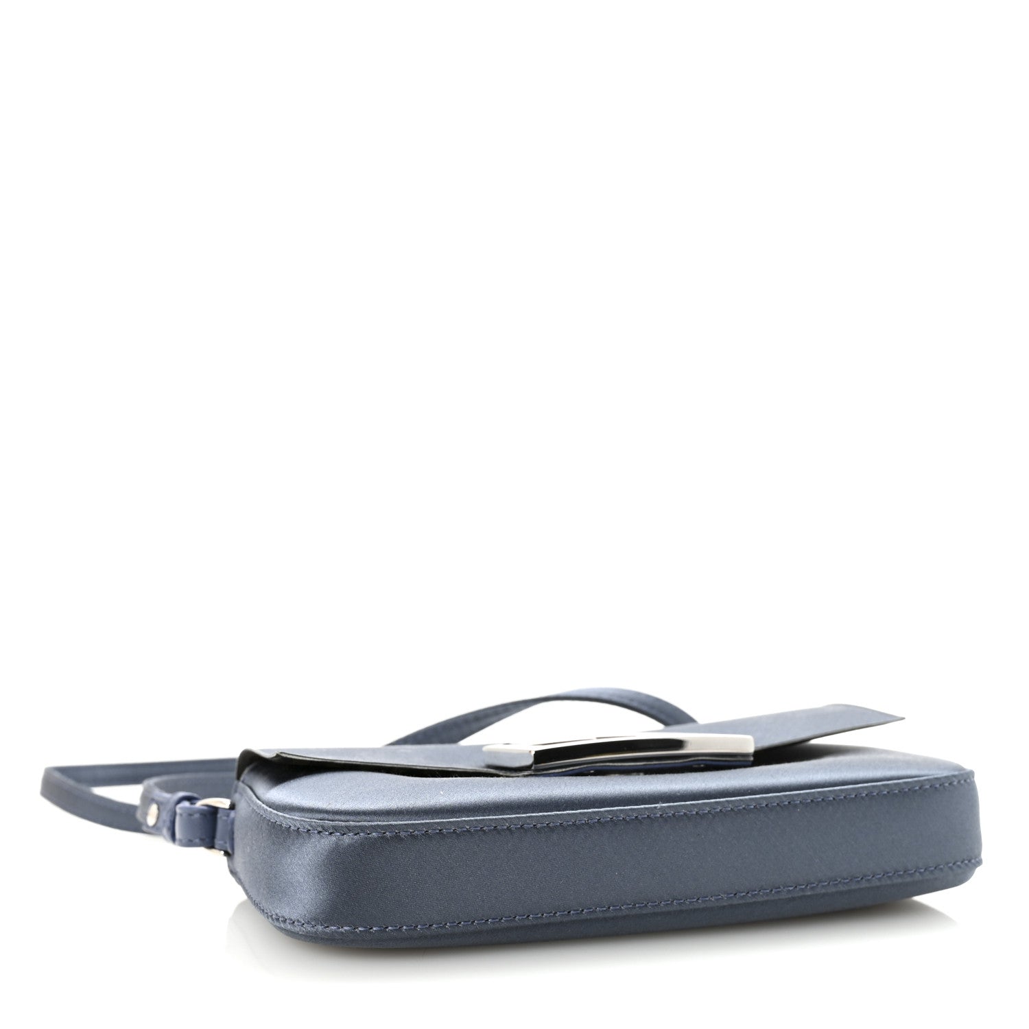 Fendi Silk Satin Phone Baguette Mirto 4 of 10