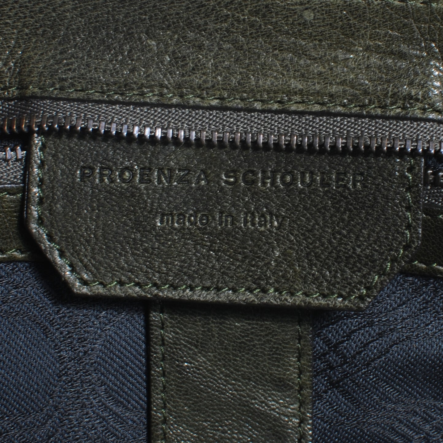 Lambskin PS1 Large Satchel Military