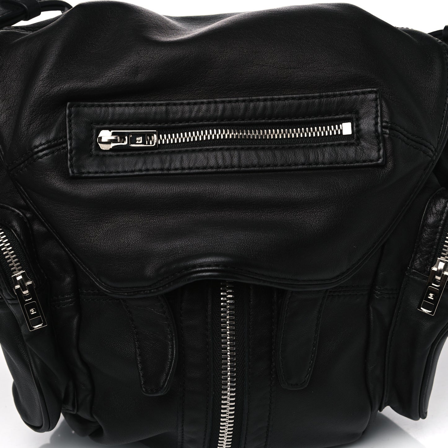 Lambskin Mini Marti Backpack Washed Black Rhodium Hardware