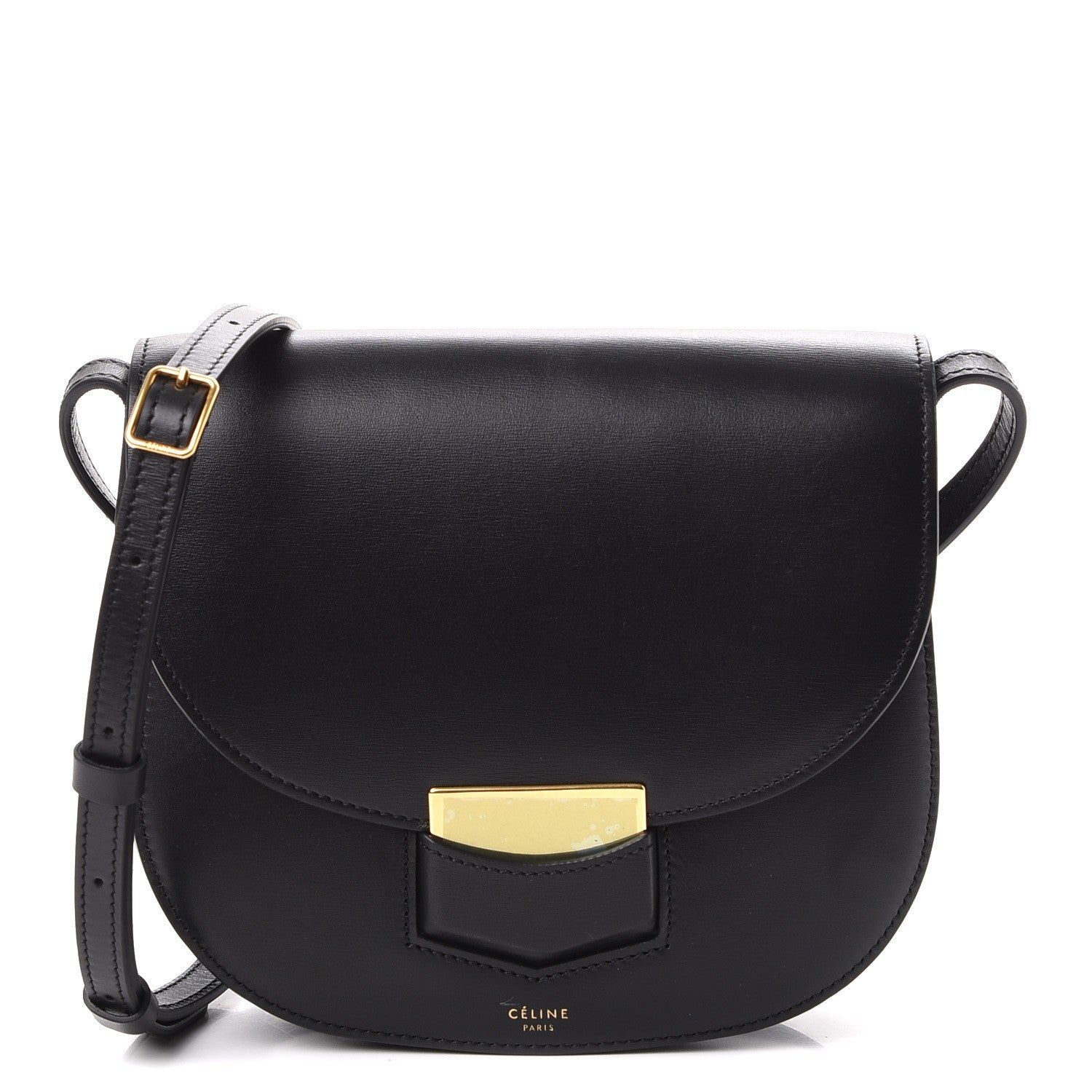 Celine Palmelato Calfskin Small Trotteur Black 1 of 8