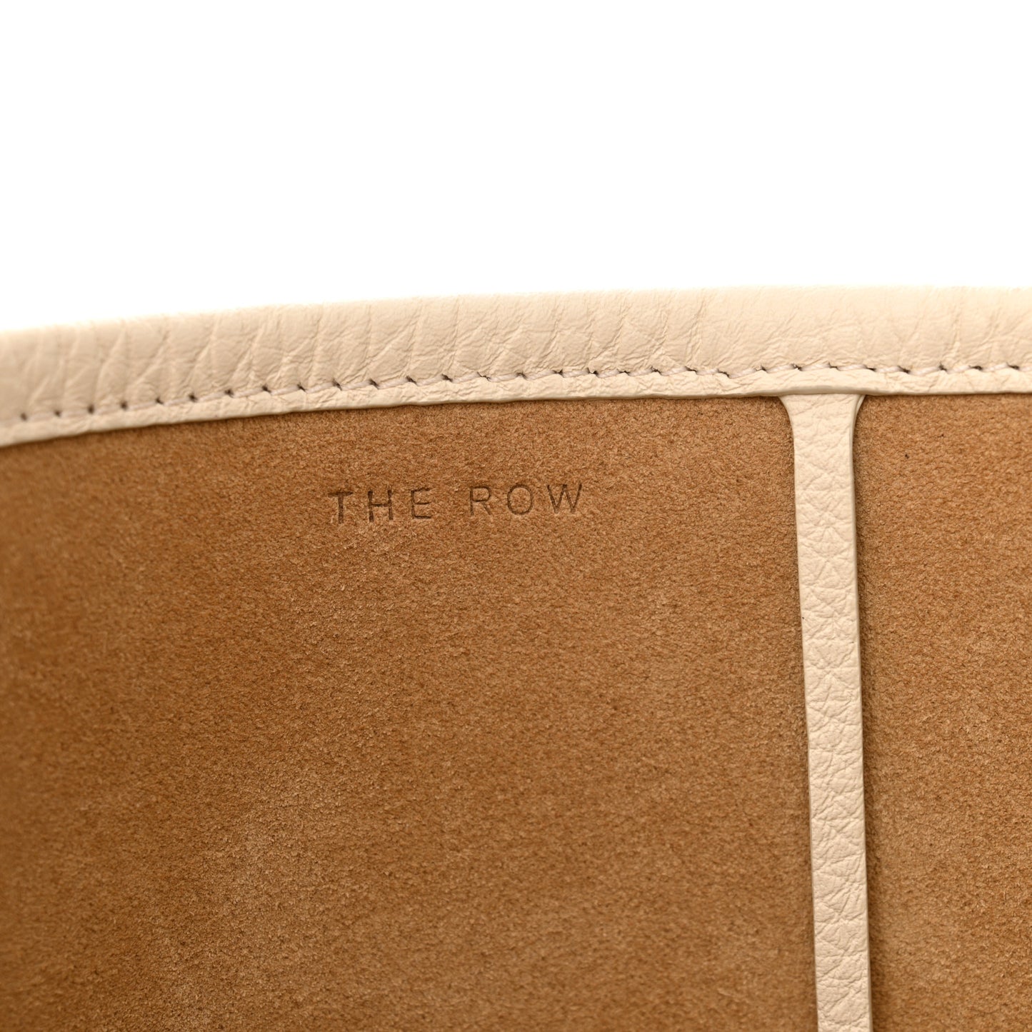 Grained Calfskin Medium N/S Park Tote Ivory