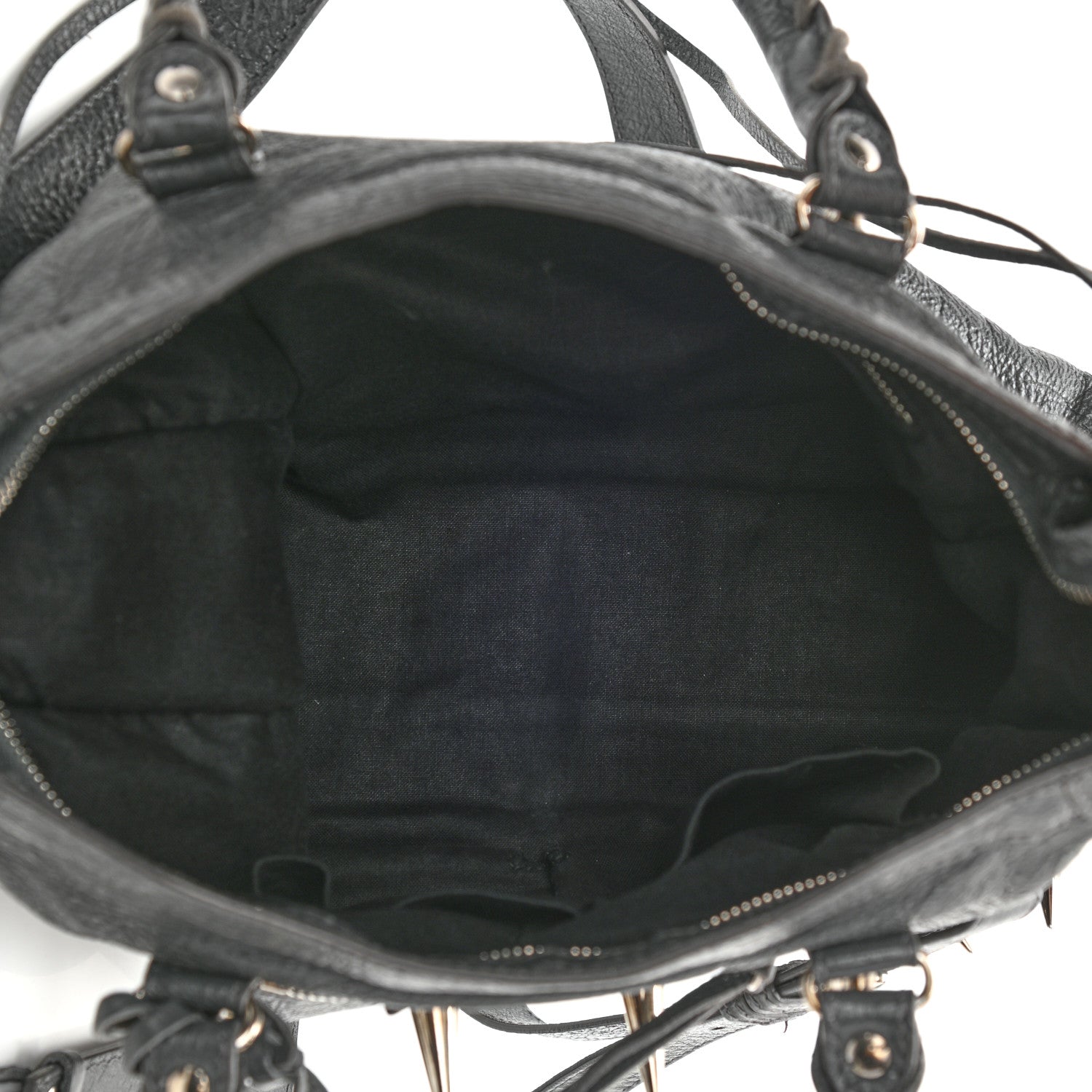 Balenciaga Agneau Spikes Silver Hardware S City Gris Fossile 5 of 9