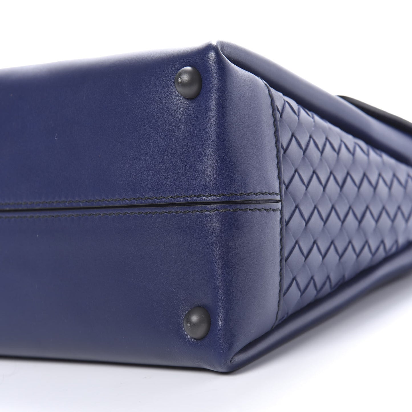 French Calfskin Medium Piazza Bag Atlantic