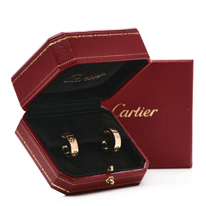 Cartier 18K Yellow Gold 5.5mm LOVE French Clip Hoop Earrings 6 of 6