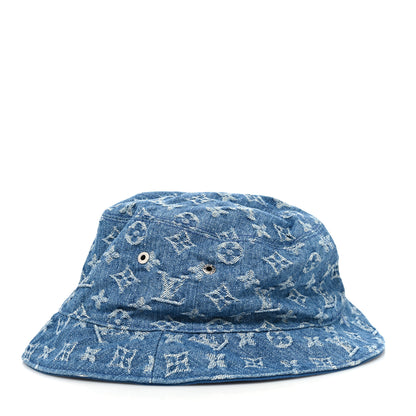 Louis Vuitton Monogram Denim Transformable Bob Bucket Hat 60 Blue 4 of 8