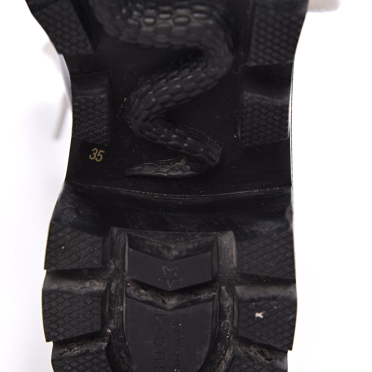 Calfskin Sylvie Web Lace Up Combat Boots 35 Black