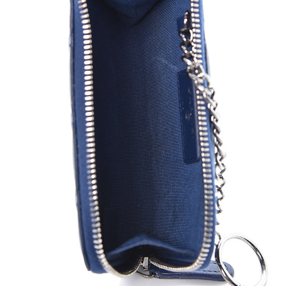 Chanel Lambskin Quilted Key Holder Case Blue 5 of 12