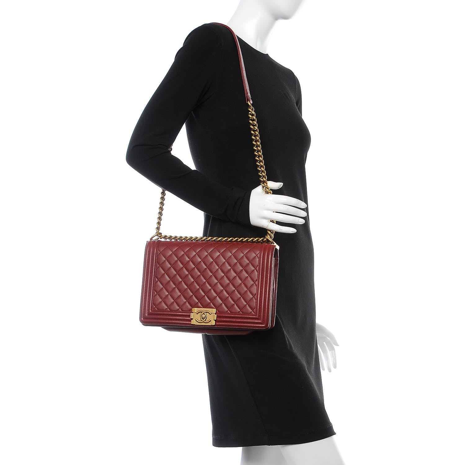 Chanel Lambskin Quilted New Medium Boy Flap Red 2 of 15