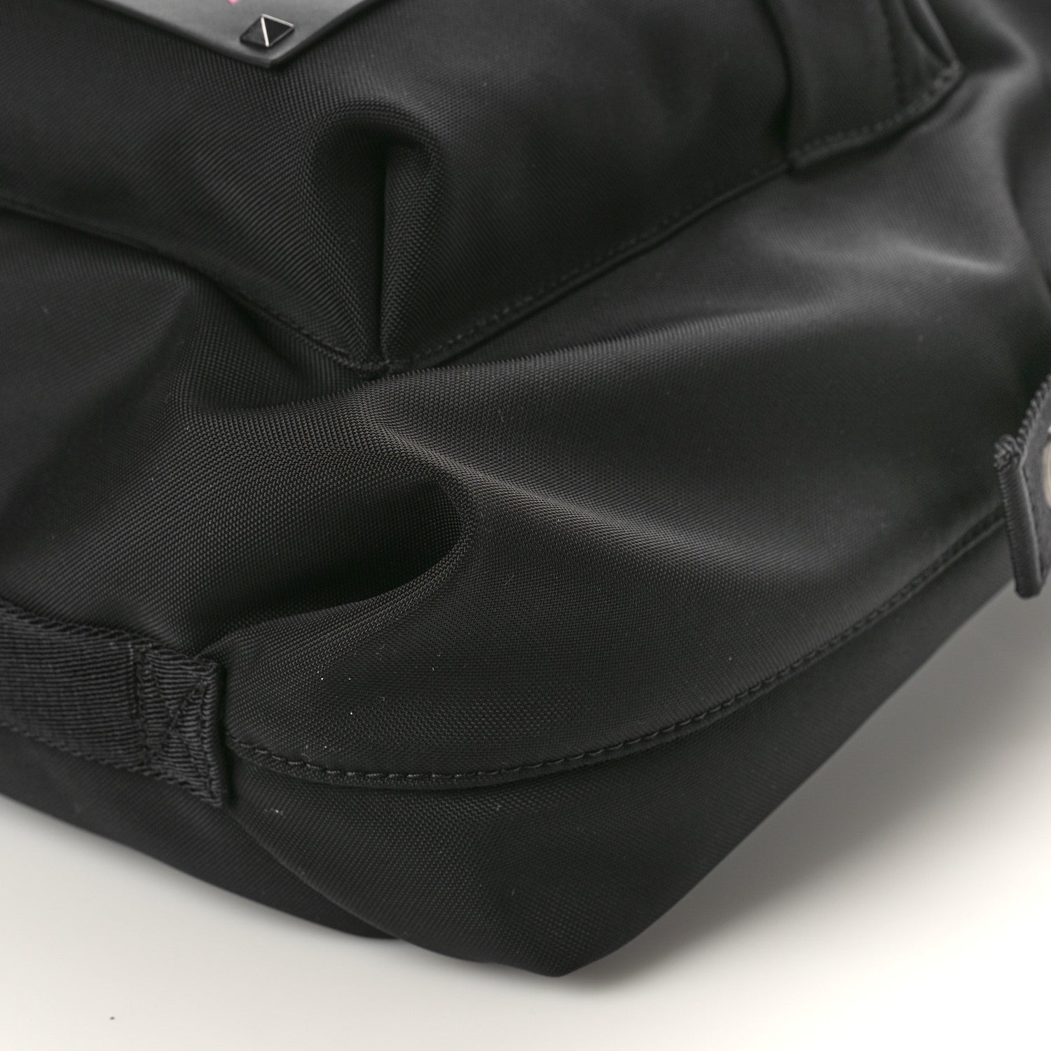 Valentino Garavani Nylon VLTN Logo Patch Backpack Black 8 of 9