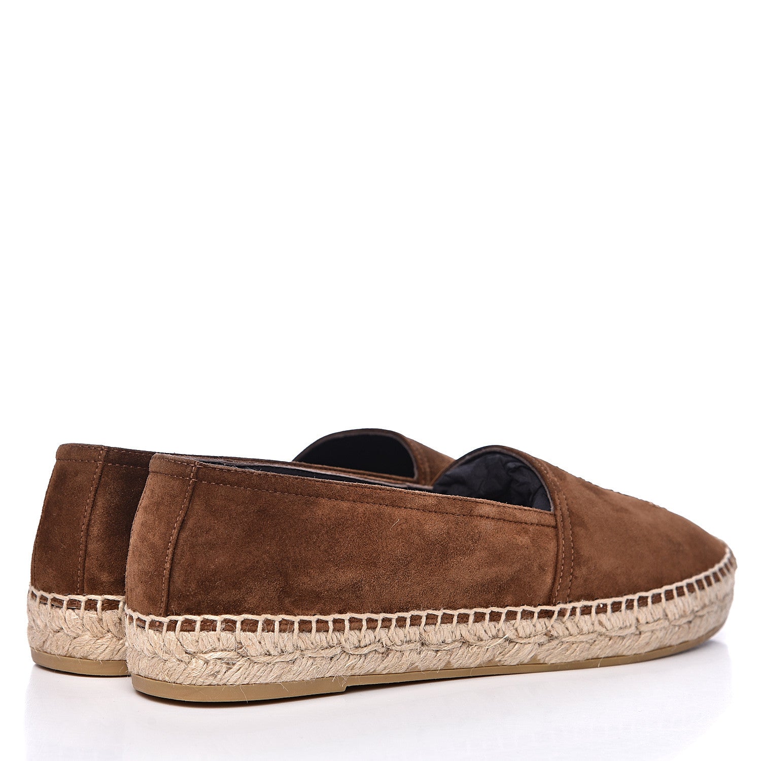 Saint Laurent Suede Monogram Espadrilles 36.5 Brown 4 of 8