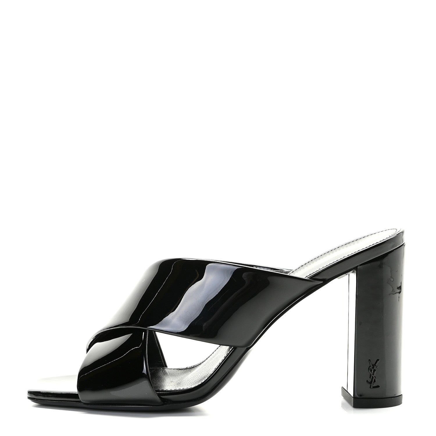 Saint Laurent Patent LouLou Mules 36 Black 1 of 11