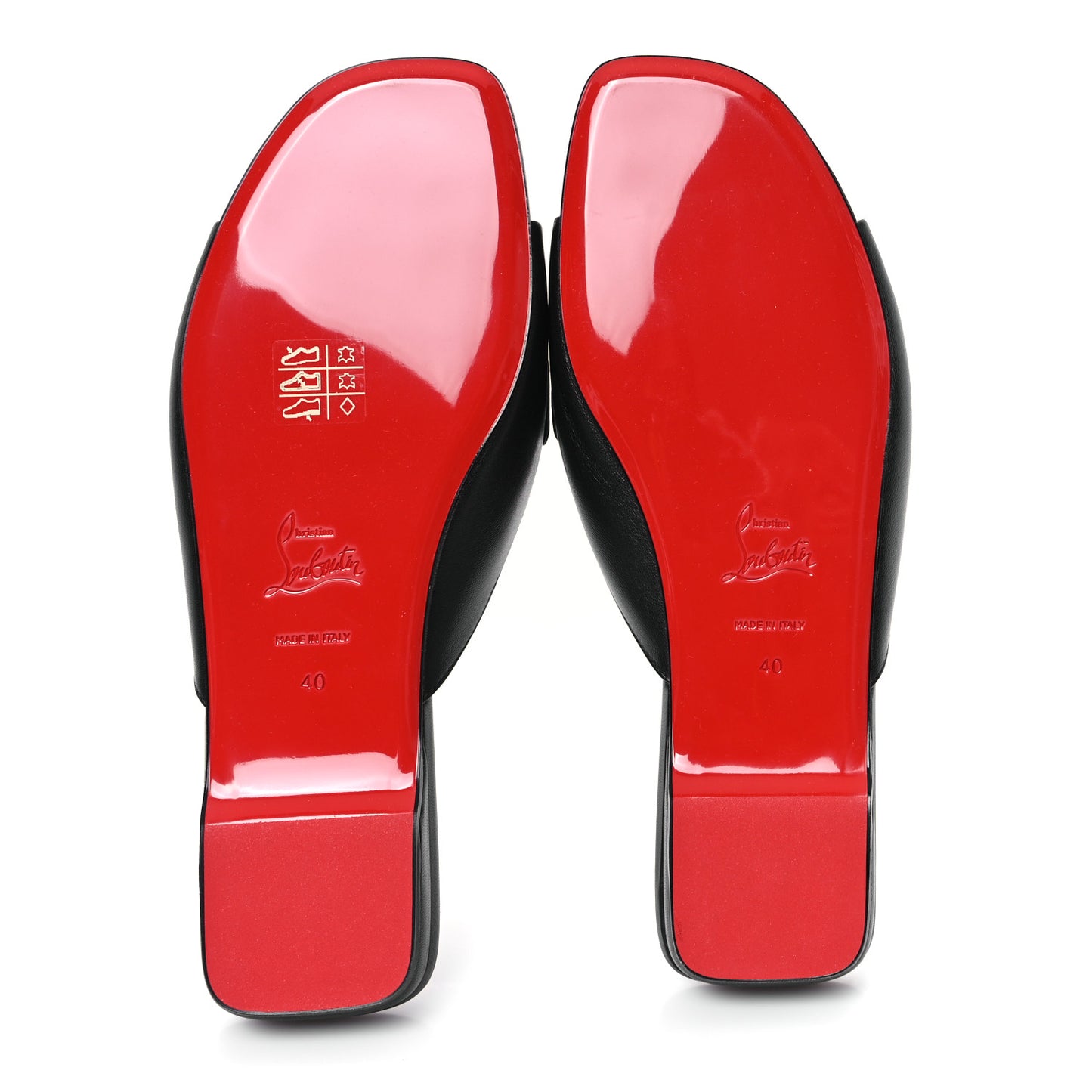 Calfskin Miss MJ Mule Flat Slides 40 Black