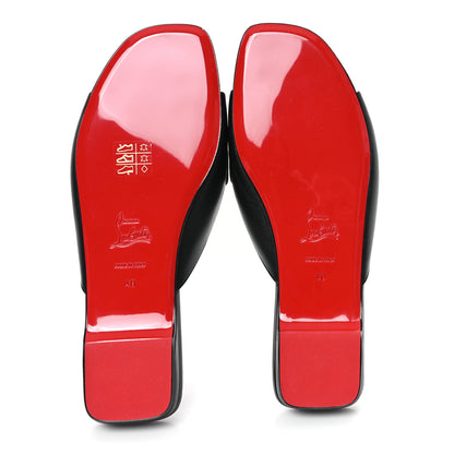 Christian Louboutin Calfskin Miss MJ Mule Flat Slides 40 Black 6 of 9