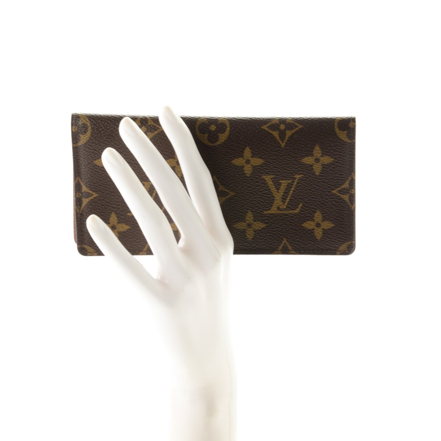Monogram Simple Checkbook Holder Wallet Cover