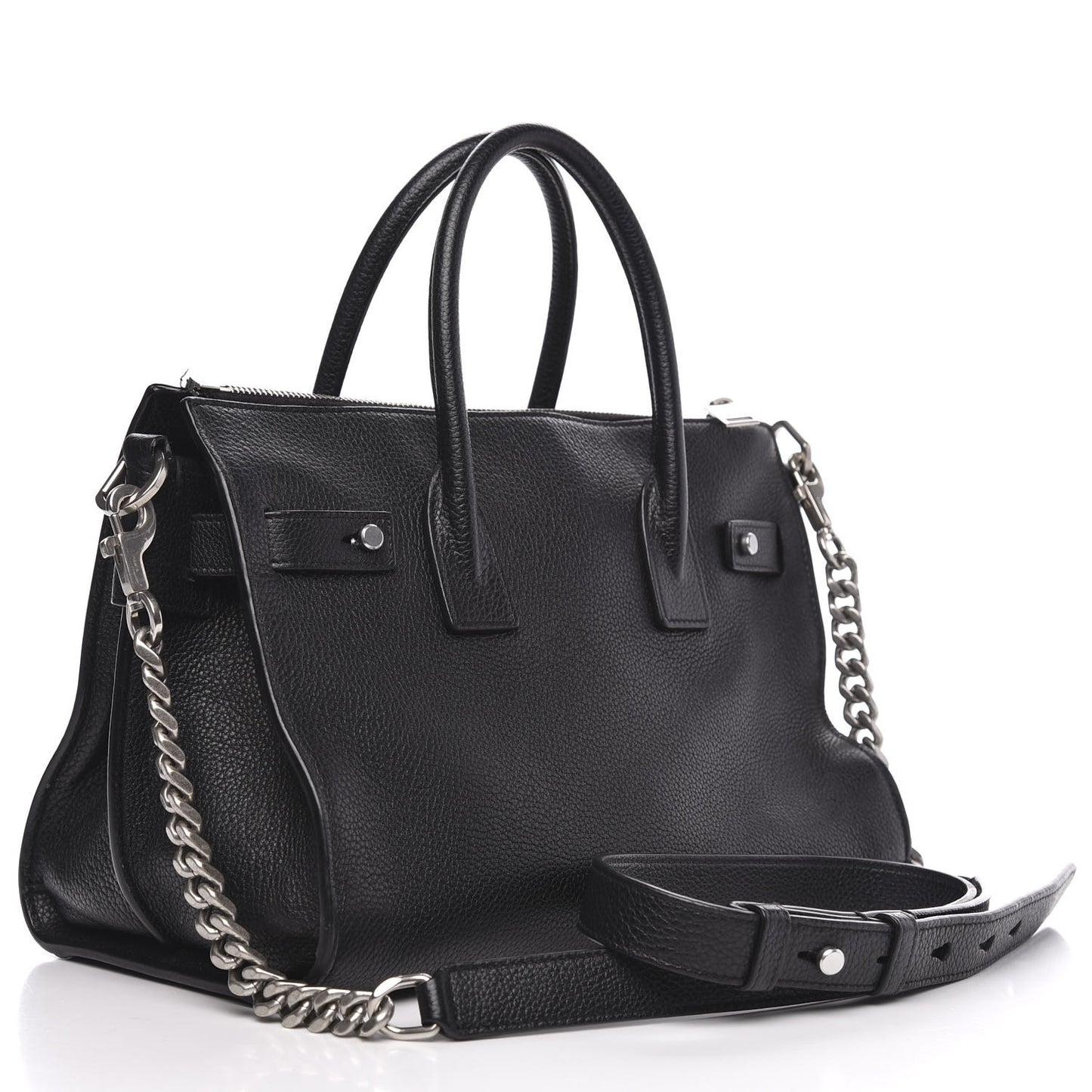 Grained Calfskin Baby Supple Sac De Jour Black