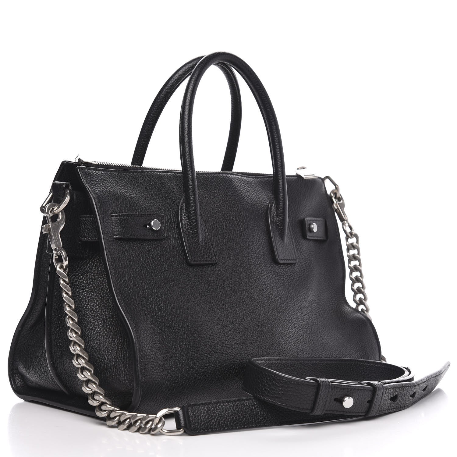 Saint Laurent Grained Calfskin Baby Supple Sac De Jour Black 3 of 12