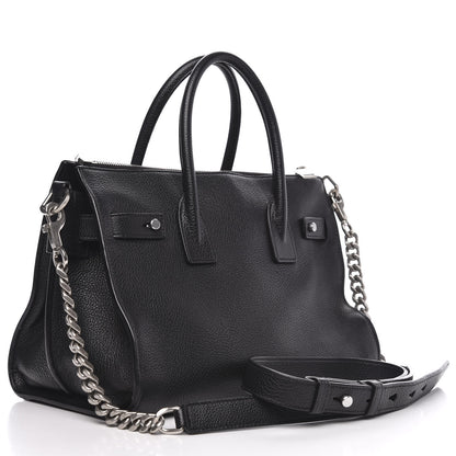 Saint Laurent Grained Calfskin Baby Supple Sac De Jour Black 3 of 12