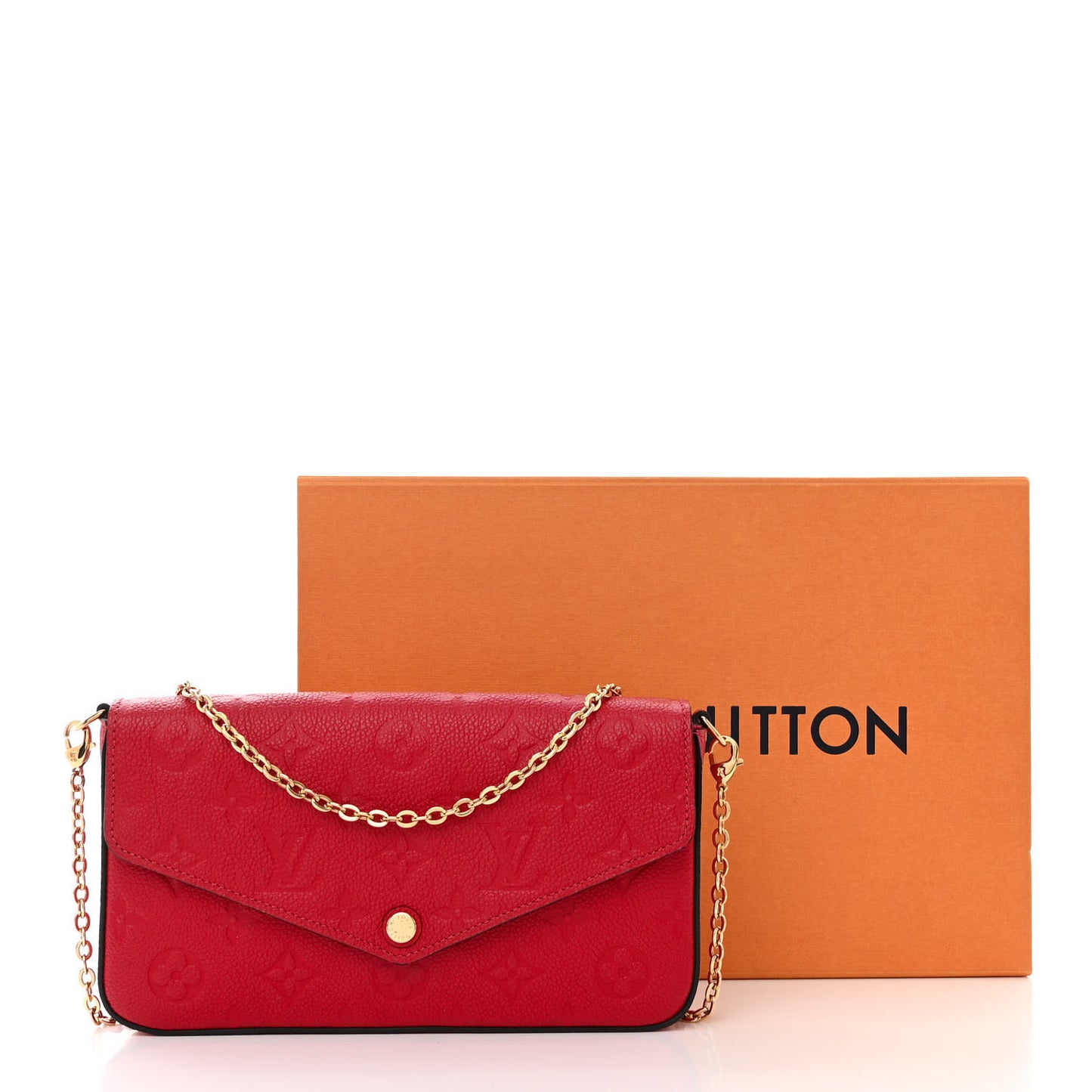 Empreinte Pochette Felicie Chain Wallet Cherry