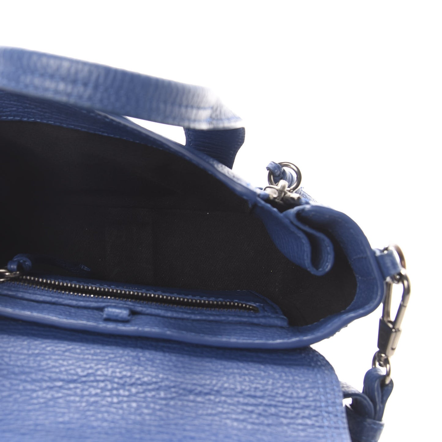 3.1 Textured Calfskin Mini Pashli Satchel Cobalt