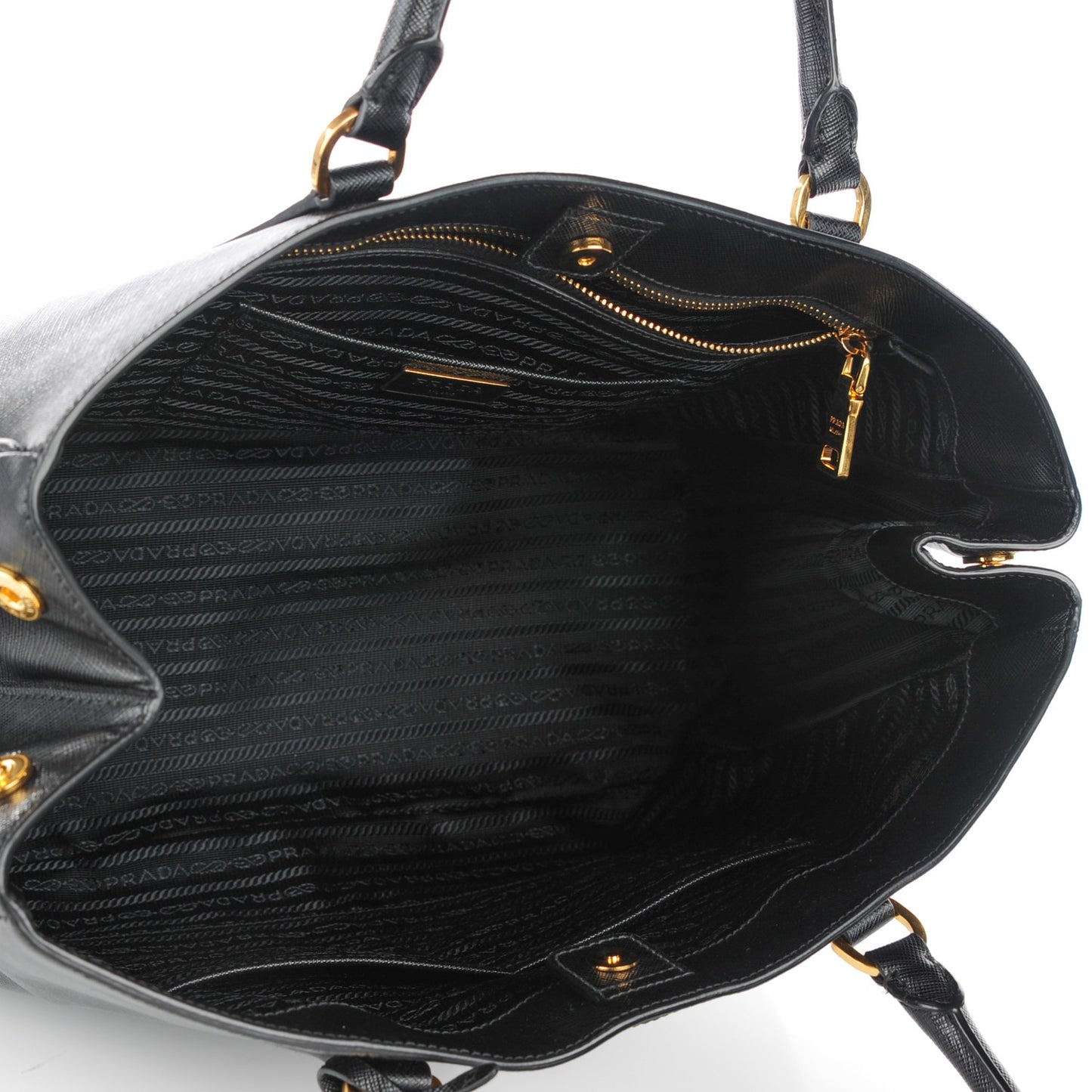 Saffiano Lux Medium Tote Nero Black