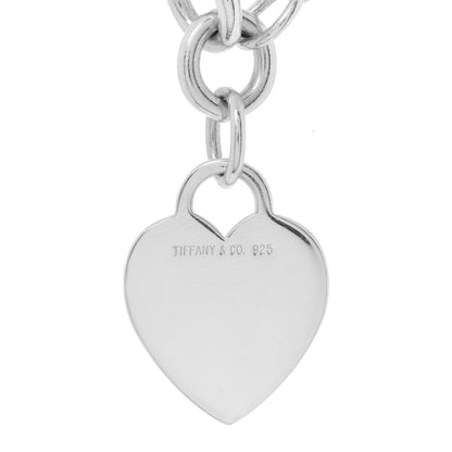 Tiffany Sterling Silver Heart Tag Charm Bracelet 4 of 5