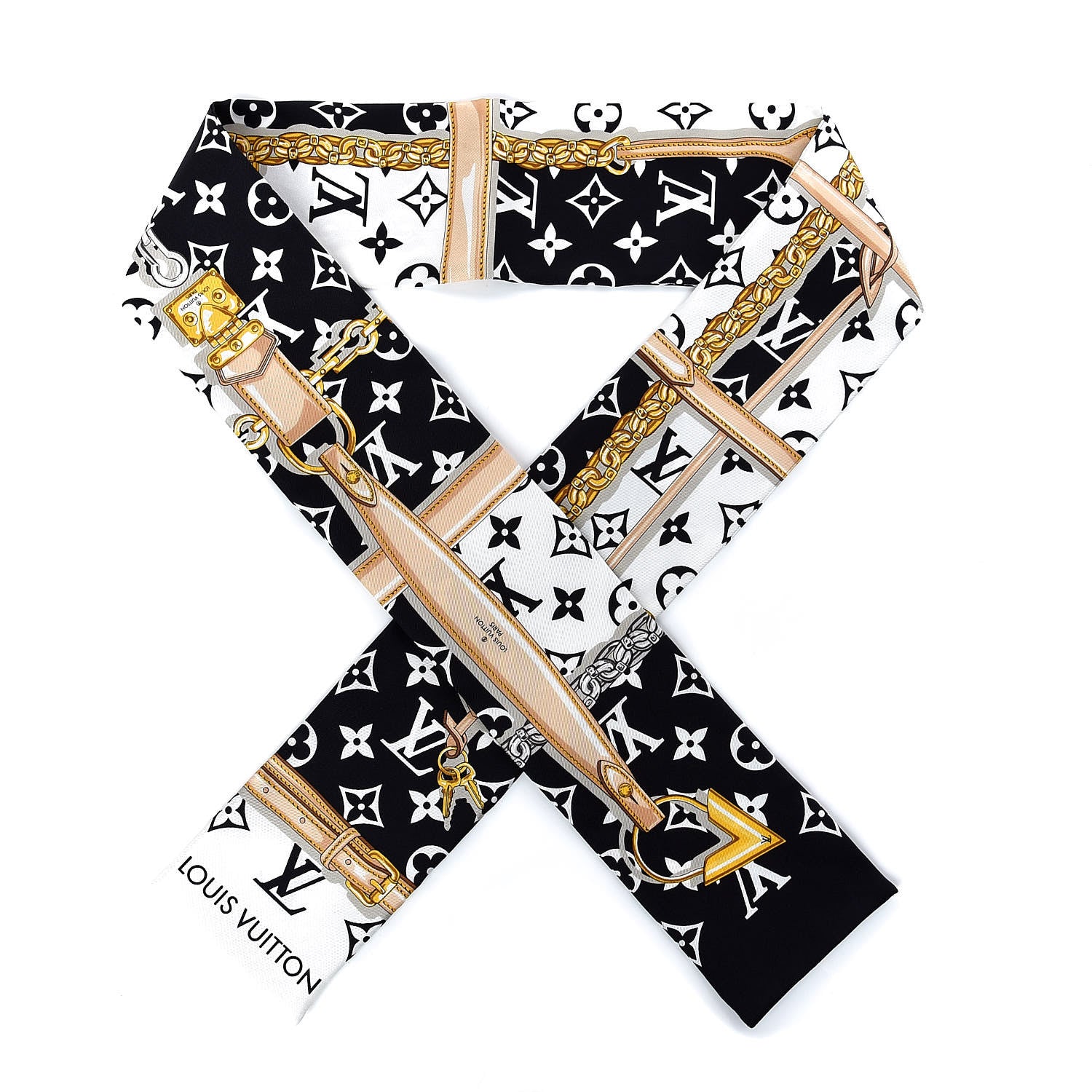 Louis Vuitton Silk Monogram Confidential Bandeau Black 1 of 5