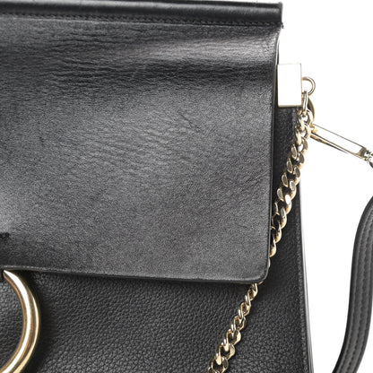 Chloe Calfskin Medium Faye Shoulder Bag Black 16 of 19