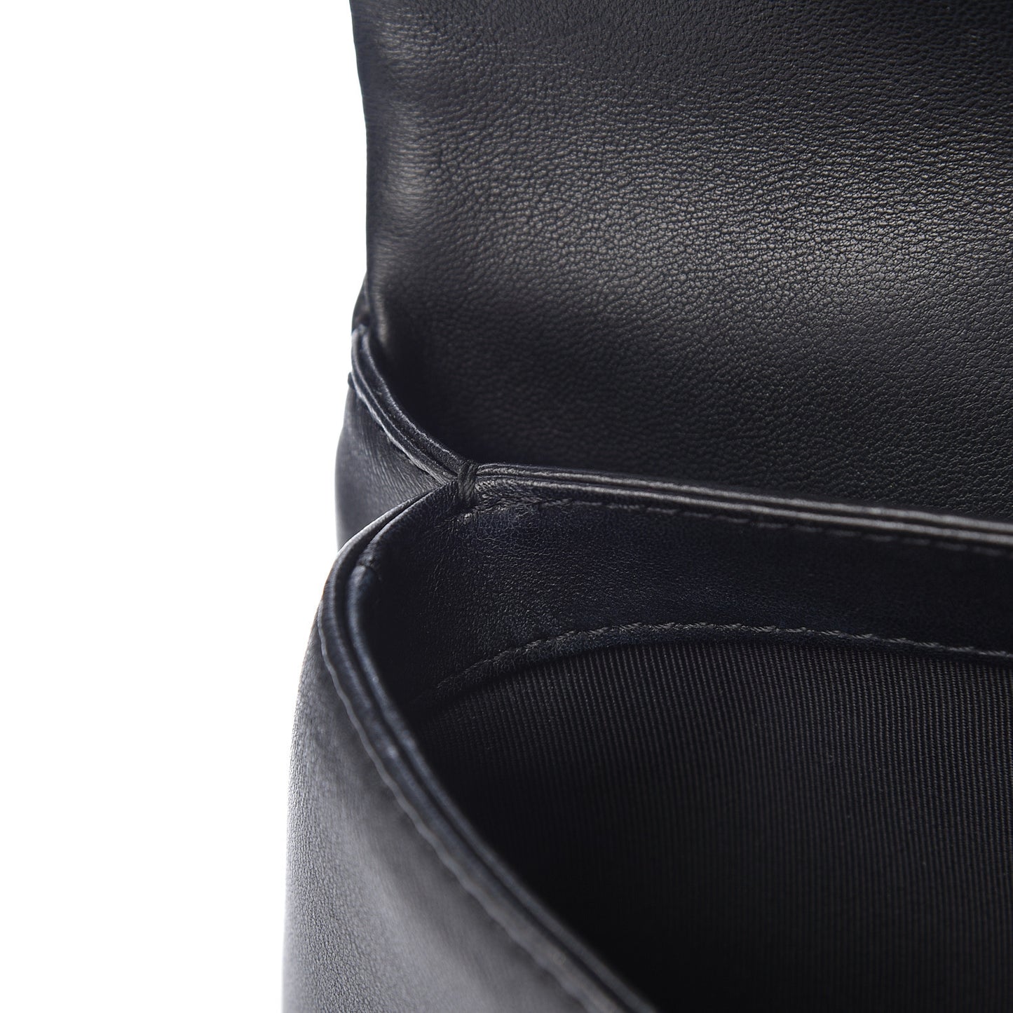 Lambskin Quilted Fold Up Again Clutch Black