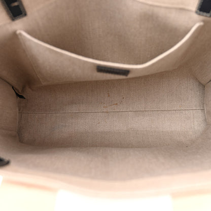 Chloe Linen Calfskin Large Woody Ribbon Tote White Blue 5 of 11