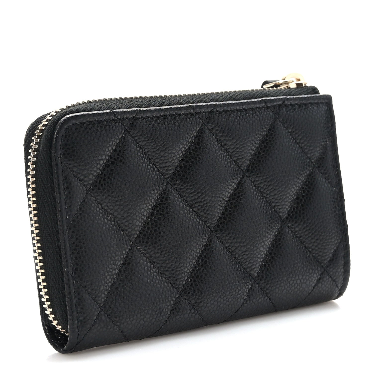 Chanel Caviar Quilted Zipped Key Holder Case Black 4 of 9