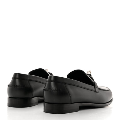 Hermes Calfskin Womens Destin Loafers 37 Black 4 of 9