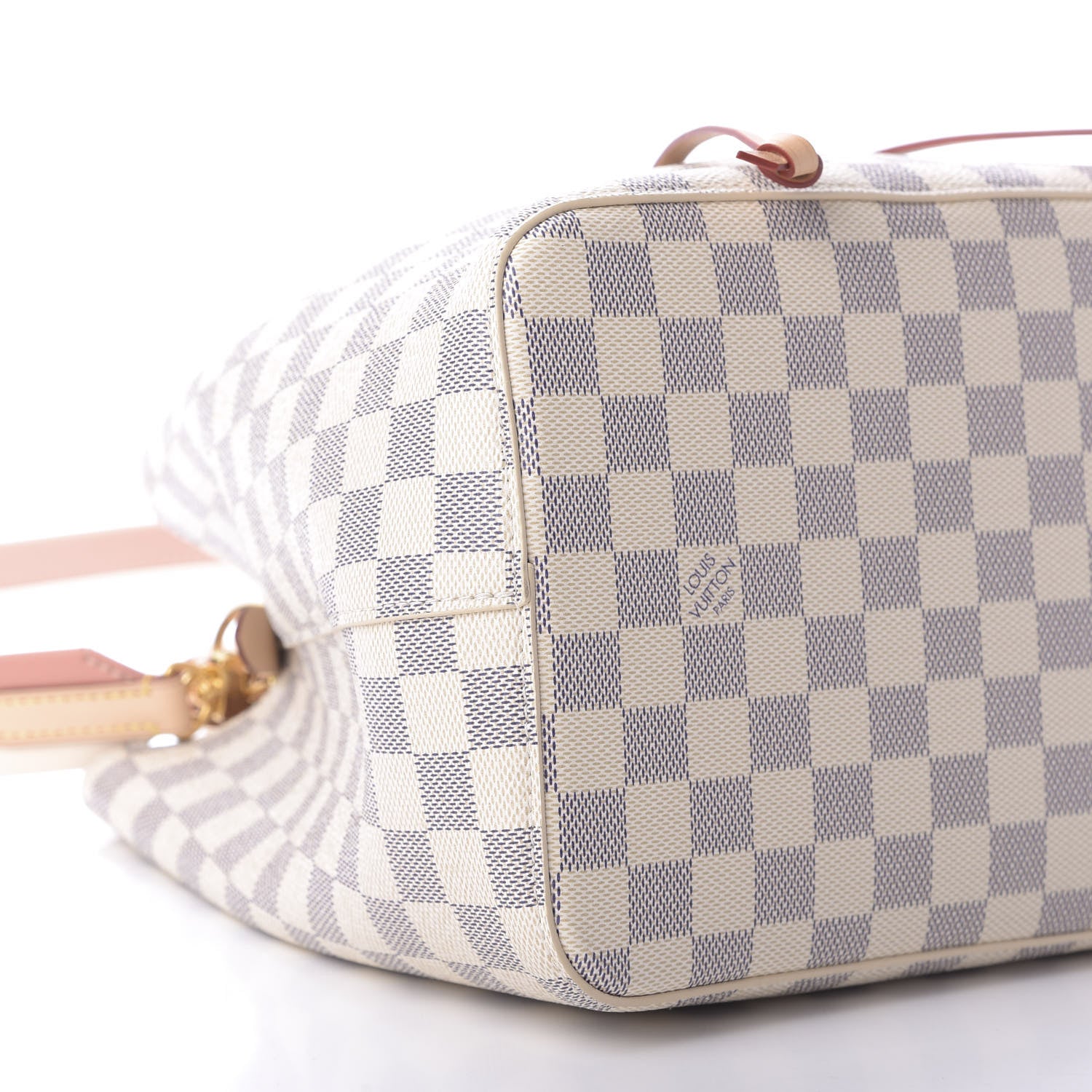 Louis Vuitton Damier Azur Braided Neonoe MM Peach Cream 6 of 9