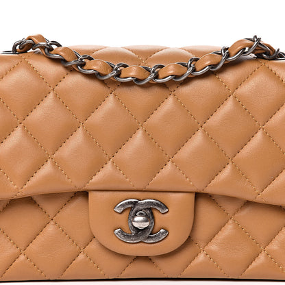 Chanel Lambskin Quilted Mini Rectangular Flap Camel 12 of 12